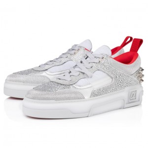 Christian Louboutin Astroloubi Strass Men Sneakers Metal / Silver | DIBWCX-859