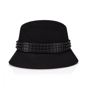 Christian Louboutin Bobino Spikes Women Hats Black | KGIQHS-694