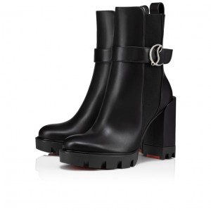 Christian Louboutin CL Chelsea Lug Women Boots Black | HSDNRV-845