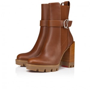 Christian Louboutin CL Chelsea Lug Women Boots Brown | AMWJEI-269