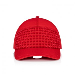 Christian Louboutin Enky Spikes Men Hats Red | FLSGXH-310