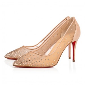 Christian Louboutin Follies Strass Women Pumps Gold | VHZWAI-502