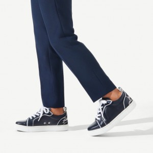 Christian Louboutin Funnyto Kids' Sneakers Navy | WZGVCI-712