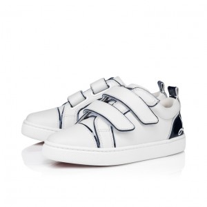 Christian Louboutin Funnyto Scratch Kids' Sneakers White / Black | JZQBRY-937