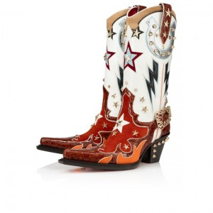 Christian Louboutin Kennywood Alta Men Boots White / Red | UZBLFS-519