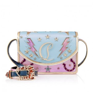 Christian Louboutin Loubi54 Giddy Women Crossbody Bags Pink / Blue | GSQUBI-031