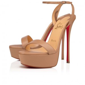 Christian Louboutin Loubi Queen Alta Women Platform Shoes Pink | AEPZBN-514