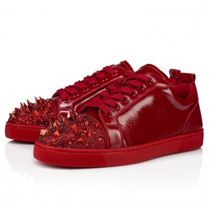 Christian Louboutin Louis Junior P Pik Pik Strass Men Sneakers Metal | IQERTJ-703