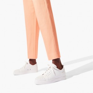 Christian Louboutin Louis Junior Spikes Men Sneakers White | EJAYRF-475