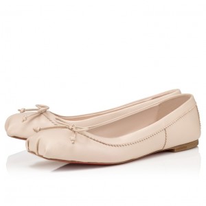 Christian Louboutin Mamadrague Women Flat Shoes Cream | TVESID-540