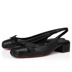 Christian Louboutin Mamaflirt Sling Women Flat Shoes Black | EHFTNP-418