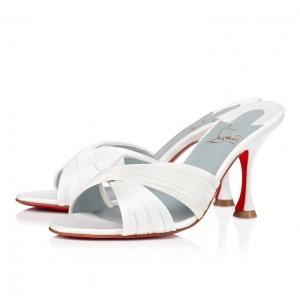 Christian Louboutin Nicol is Back Women Sandals White | SYKJAT-986