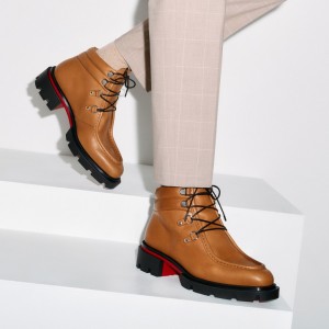 Christian Louboutin Our Pabelito Men Boots Brown | ZGVABF-183