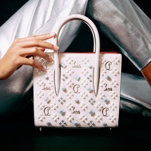 Christian Louboutin Paloma Women Handbag Cream | HMOGTK-390