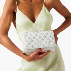 Christian Louboutin Paloma clutch Women Crossbody Bags White | QAIBFP-815