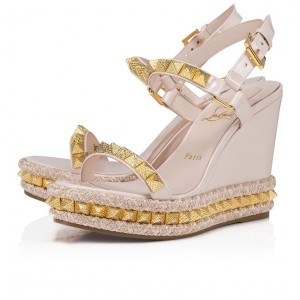 Christian Louboutin Pyraclou Women Sandals Cream | IOKRQN-934