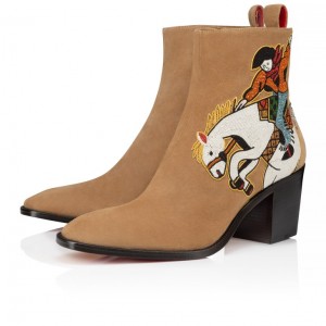 Christian Louboutin Rosalucky Men Boots Brown | QRGETU-947