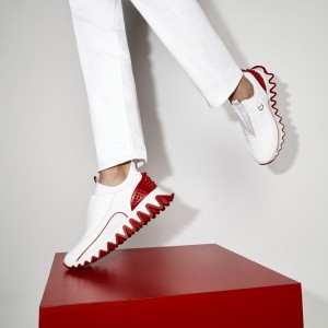 Christian Louboutin Sharkyloub SP Spikes Men Sneakers White | QYENRT-029