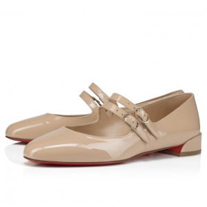 Christian Louboutin Sweet Jane Women Flat Shoes Beige | AHWLPS-235