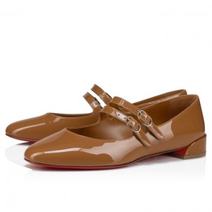 Christian Louboutin Sweet Jane Women Flat Shoes Beige | DQRWTK-830