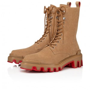 Christian Louboutin Trott Dune Alta Men Boots Brown | DHRGFP-260