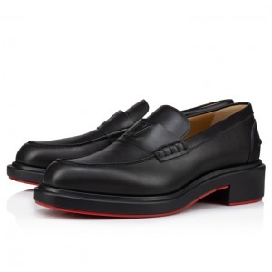 Christian Louboutin Urbino Moc Men Moccasins Black | PUZMBQ-076