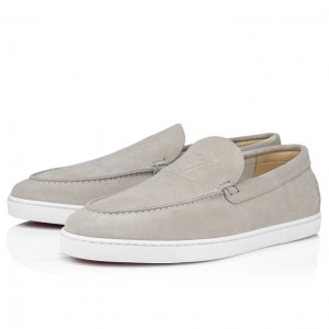 Christian Louboutin Varsiboat Men Moccasins Grey | HCXTRB-659