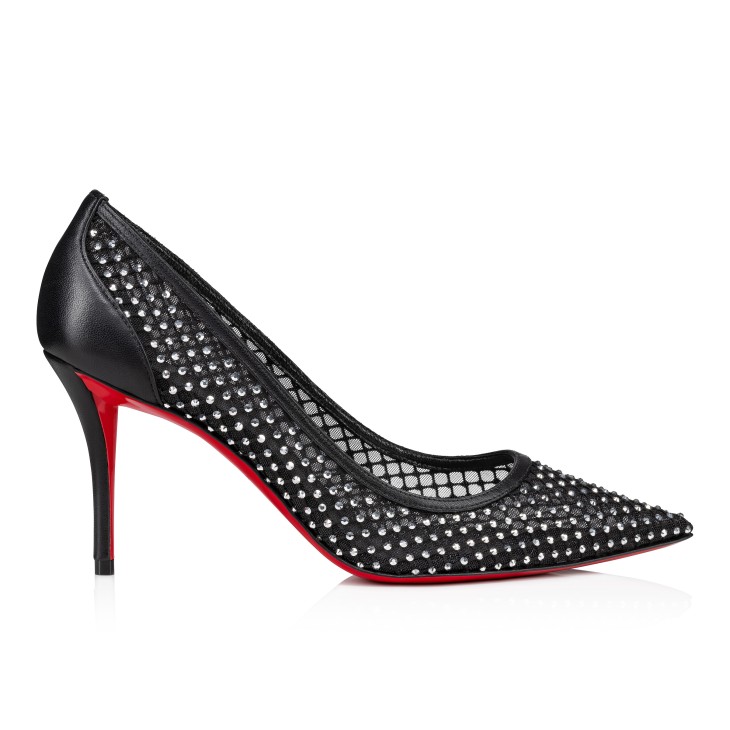 Christian Louboutin Apostropha Mesh Strass Women Pumps Black | ERGAIP-380