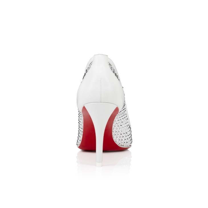 Christian Louboutin Apostropha Mesh Strass Women Pumps White | PHMQDG-249