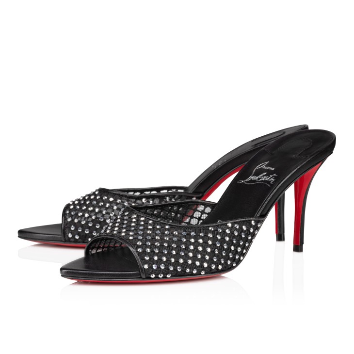 Christian Louboutin Apostropha Mesh Strass Women Sandals Black | ORVJZM-462