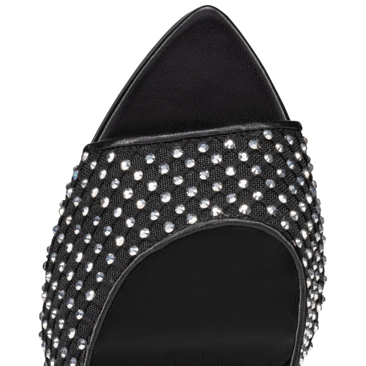 Christian Louboutin Apostropha Mesh Strass Women Sandals Black | ORVJZM-462