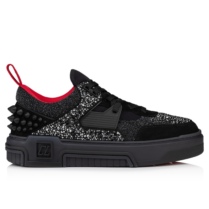 Christian Louboutin Astroloubi Strass Men Sneakers Black | VLWSAU-078