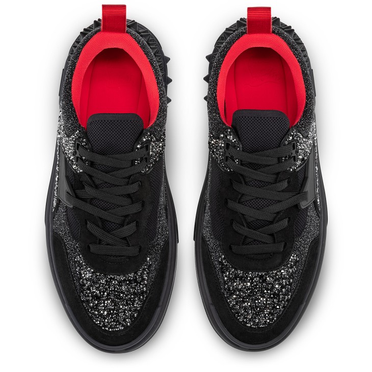 Christian Louboutin Astroloubi Strass Men Sneakers Black | VLWSAU-078