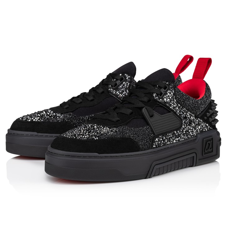 Christian Louboutin Astroloubi Strass Men Sneakers Black | VLWSAU-078