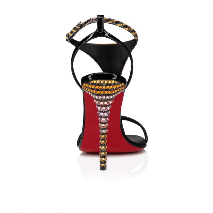 Christian Louboutin Athina Strass Aftersun Women Sandals Black | KWXHLG-215