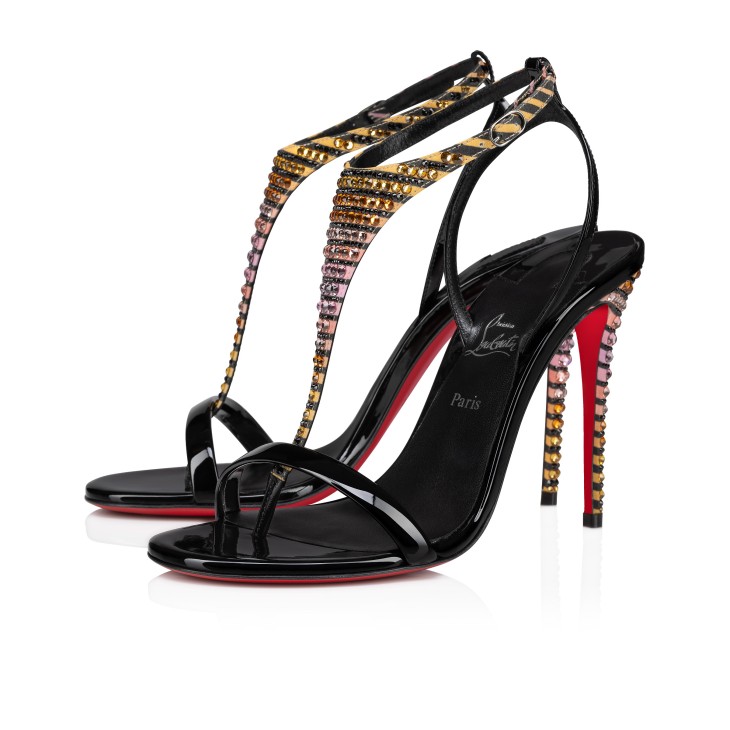 Christian Louboutin Athina Strass Aftersun Women Sandals Black | KWXHLG-215