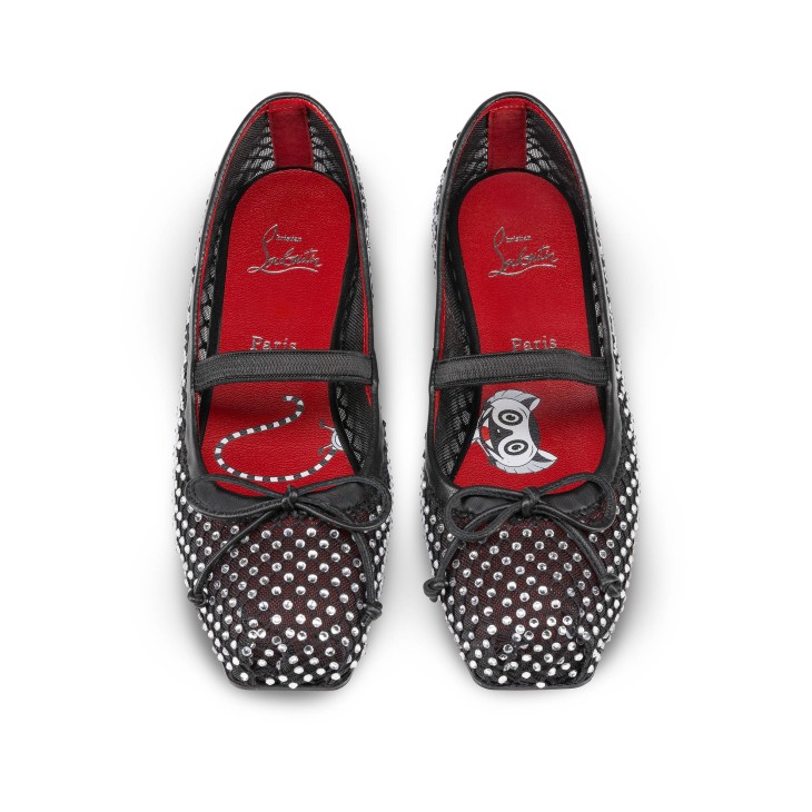 Christian Louboutin Baballet Strass Kids' Ballerina Black | AOBFIK-341