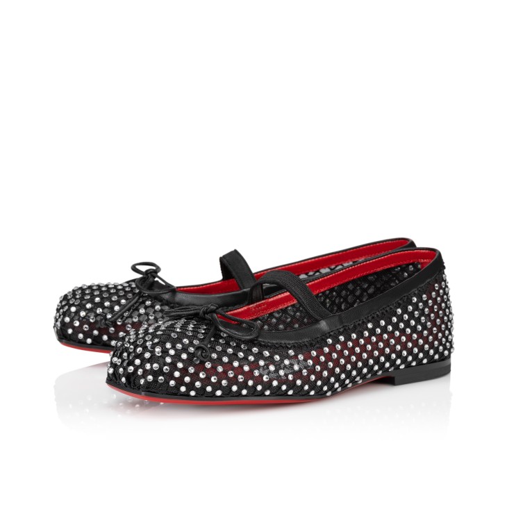 Christian Louboutin Baballet Strass Kids\' Ballerina Black | AOBFIK-341