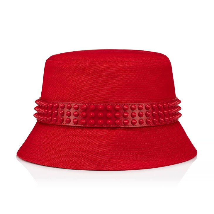 Christian Louboutin Bobino Spikes Men Hats Red | KJCPSL-609