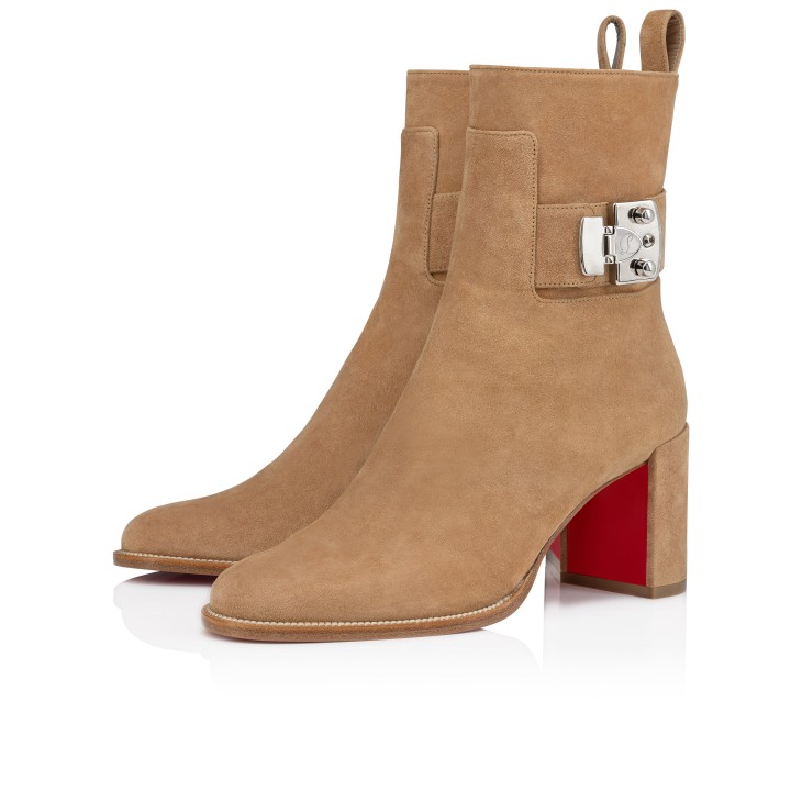 Christian Louboutin Booty Lock Women Boots Brown | JCQOTI-402