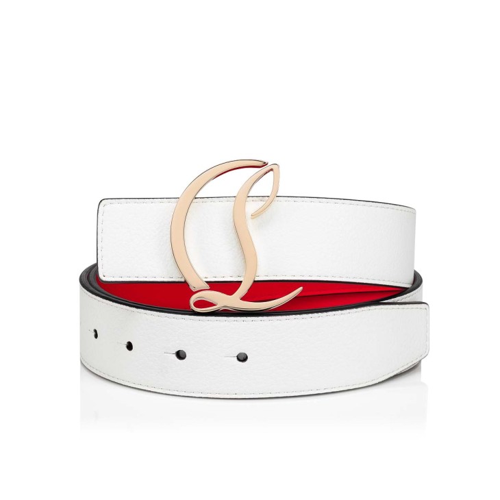 Christian Louboutin CL Logo Women Belts White | QWXMBP-815