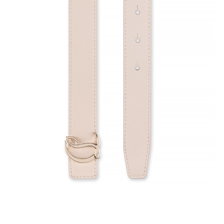 Christian Louboutin CL Logo Women Belts Cream | FOKJCV-376