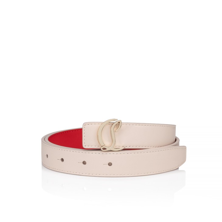 Christian Louboutin CL Logo Women Belts Cream | FOKJCV-376