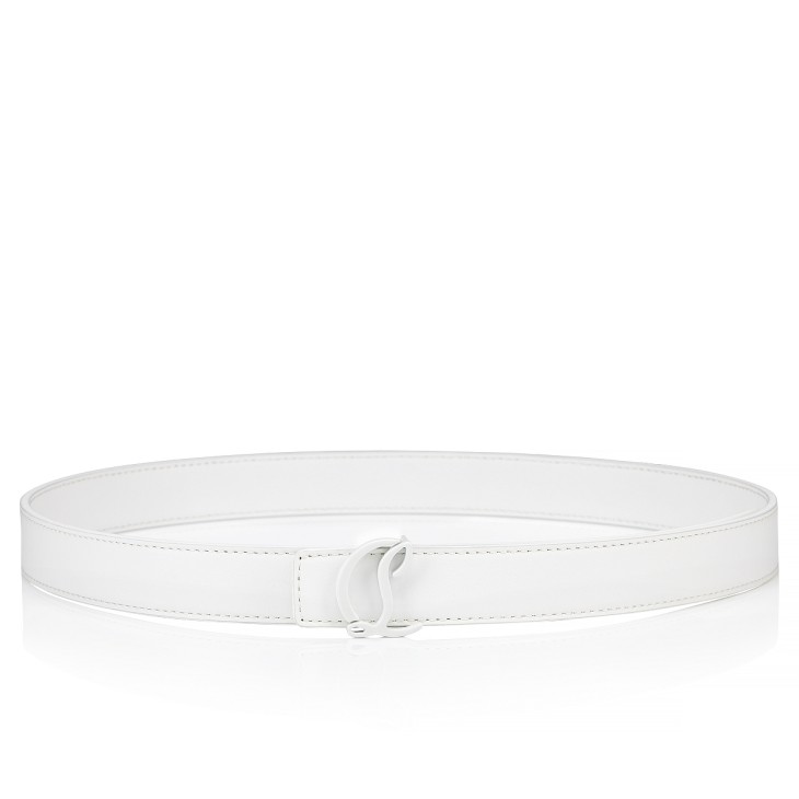 Christian Louboutin CL Logo Women Belts White | KYRPWE-740