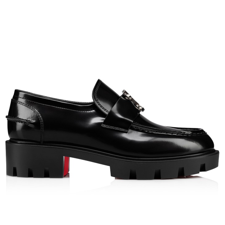 Christian Louboutin CL Moc Lug Women Flat Shoes Black | LZIXUR-375