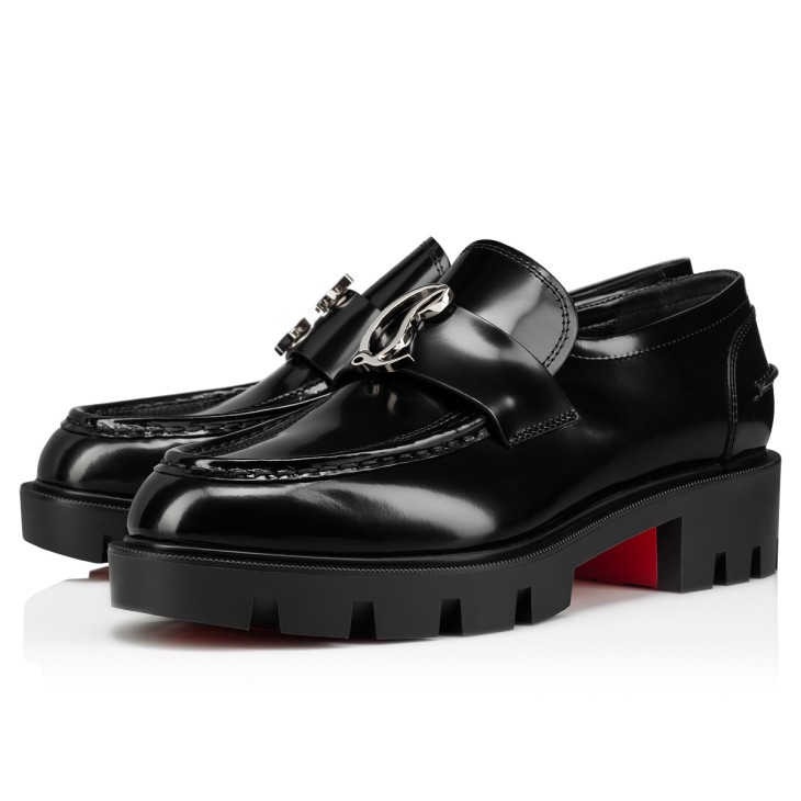 Christian Louboutin CL Moc Lug Women Flat Shoes Black | LZIXUR-375