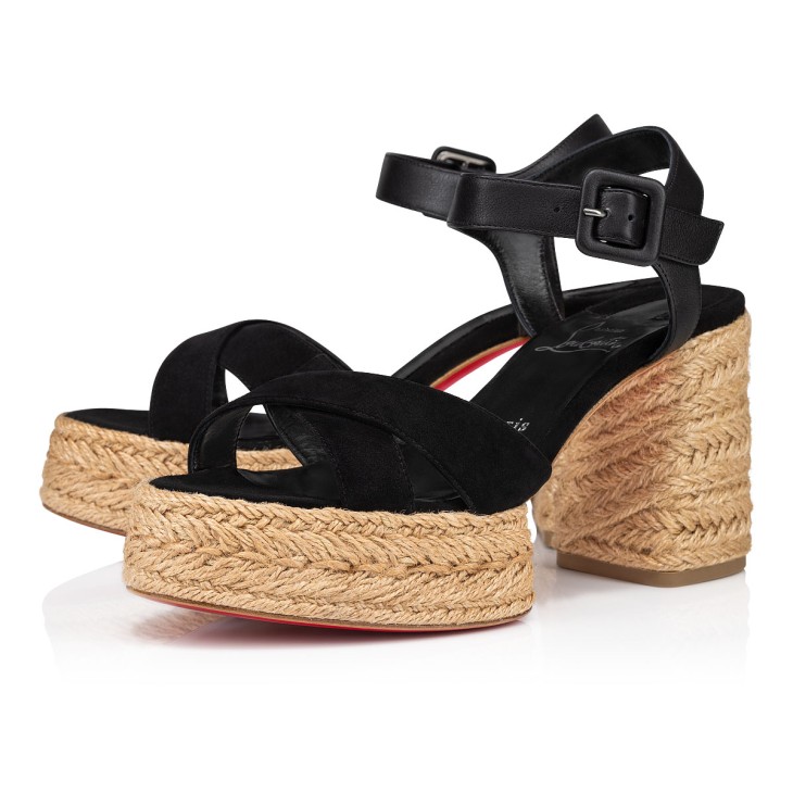 Christian Louboutin Calakala Women Platform Shoes Black | QCSKLU-542