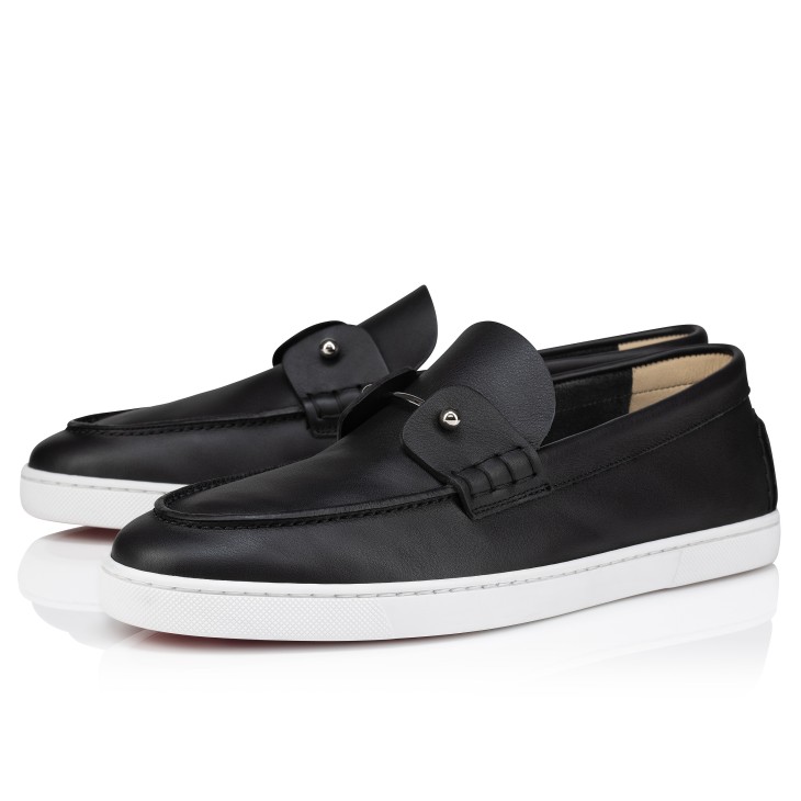 Christian Louboutin Chambeliboat Men Moccasins Black | NDGFBZ-427