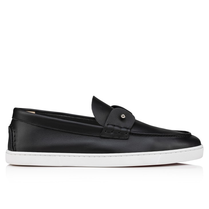 Christian Louboutin Chambeliboat Men Moccasins Black | NDGFBZ-427