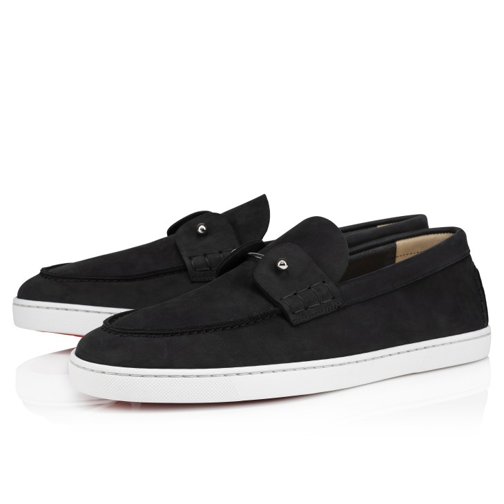 Christian Louboutin Chambeliboat Men Moccasins Black | HLMAQR-534